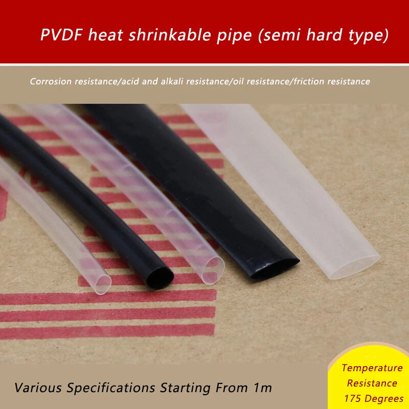 PVDF Heat Shrink Tubing — Electrical Cable Sleeving Insulation, 0.8mm–19.1mm