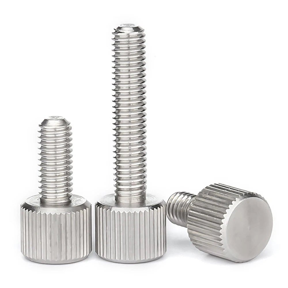 M3 Knurled Thumb Screws A2 Stainless Steel Flat Head Thumbscrew Bolts 6mm to 20mm - HomeDIYer