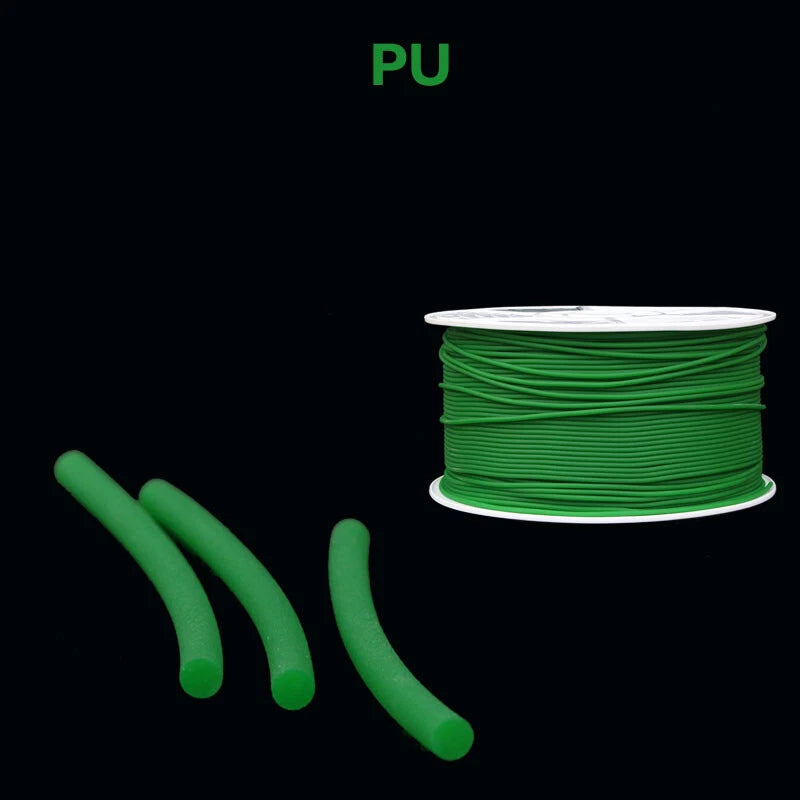 Polyurethane Round Drive Belt — 1.5mm to 20mm Diameter, Red & Green, Cut to Length
