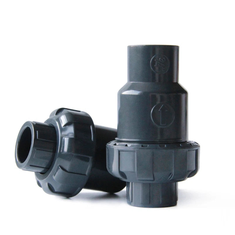 PVC One Way Non Return Flap Check Valve Pipe Fittings ID 20 25 32 40 50 63 mm