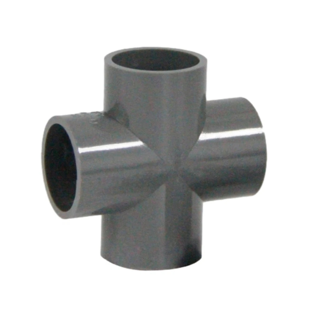 Cross PVC Fittings 4-Way Cross Elbow Fitting for Building Heavy 20 25 32 40 50mm