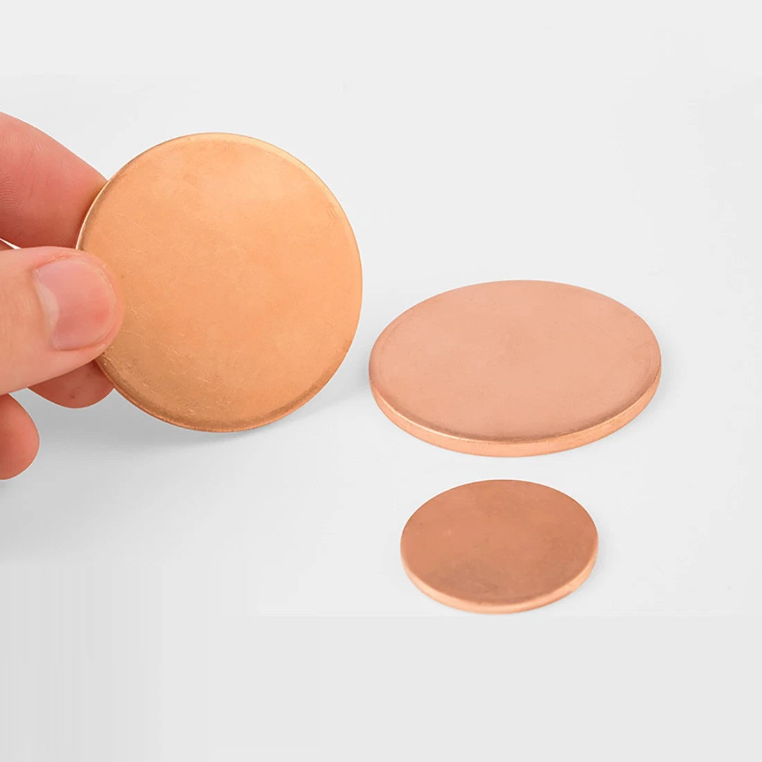 Thick 1.6-6mm Solid 99% Pure Copper Blanks Discs Ø 10-300mm Round Plate Metal