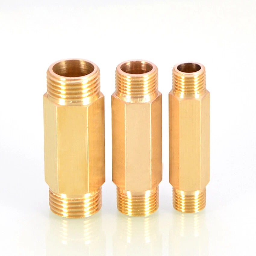 Brass BSP Male Thread Pipe Fitting Connector — 1/8" to 1/2" Joiner Adapter