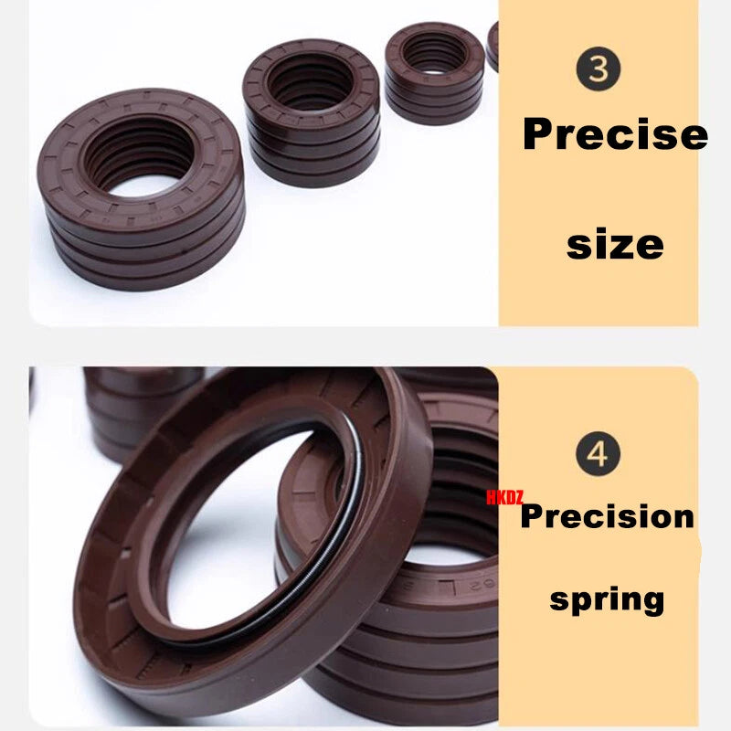 FKM TC Oil Seals Metric Size — Fluorine Rubber Rotary Shaft Seal, ID 80–190mm