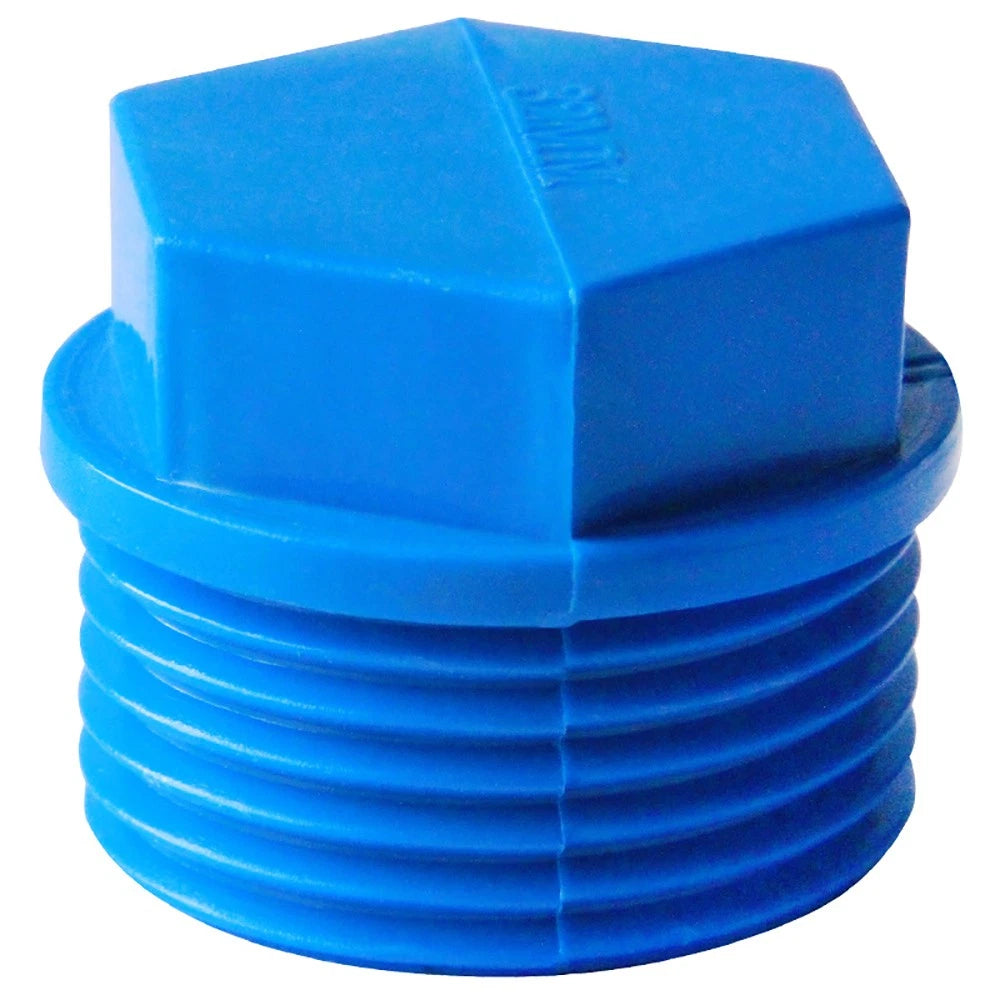 1 2" 3 4" 1" PVC Male Thread Water Supply Pipe Cap Stop End Lock Fittings Hex