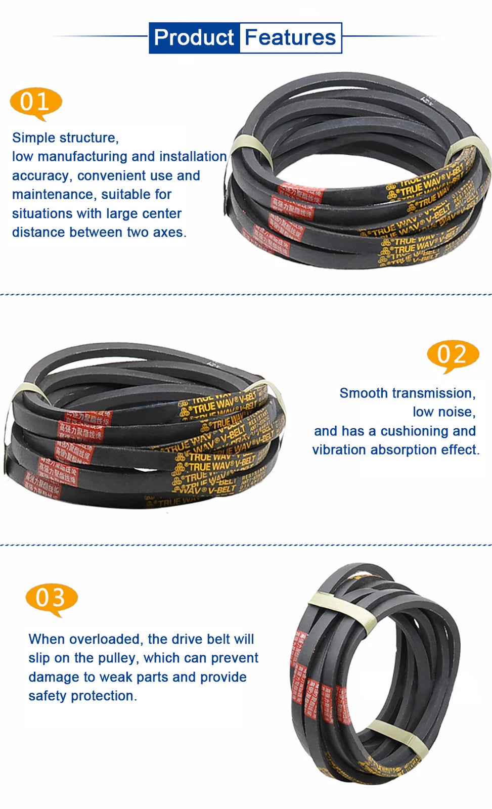 C-Section V-Belt Classical Drive Belt 22x14mm — C-1400 to C-2600 (1400–2600mm)