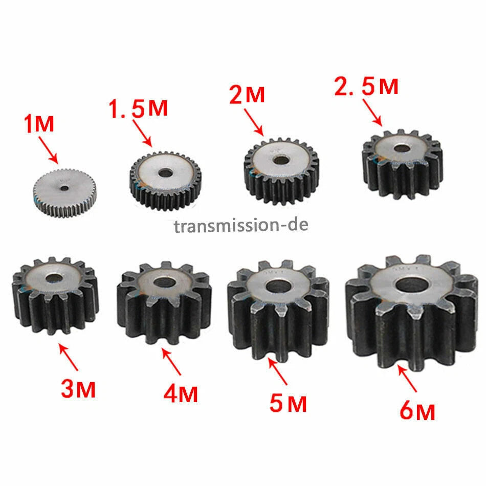 1/1.5 Mod 12T-150T Spur Gear 45# Steel Pinion Gear Thickness 1M-10mm 1.5M-15mm