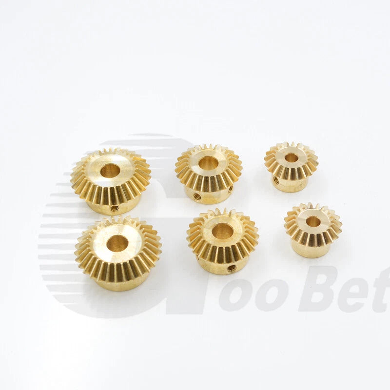 Mod 0.5/0.8/1/1.5 Bevel Gear Set Brass 1:1 Pairing 15/20/25/30 Tooth Miter Gear