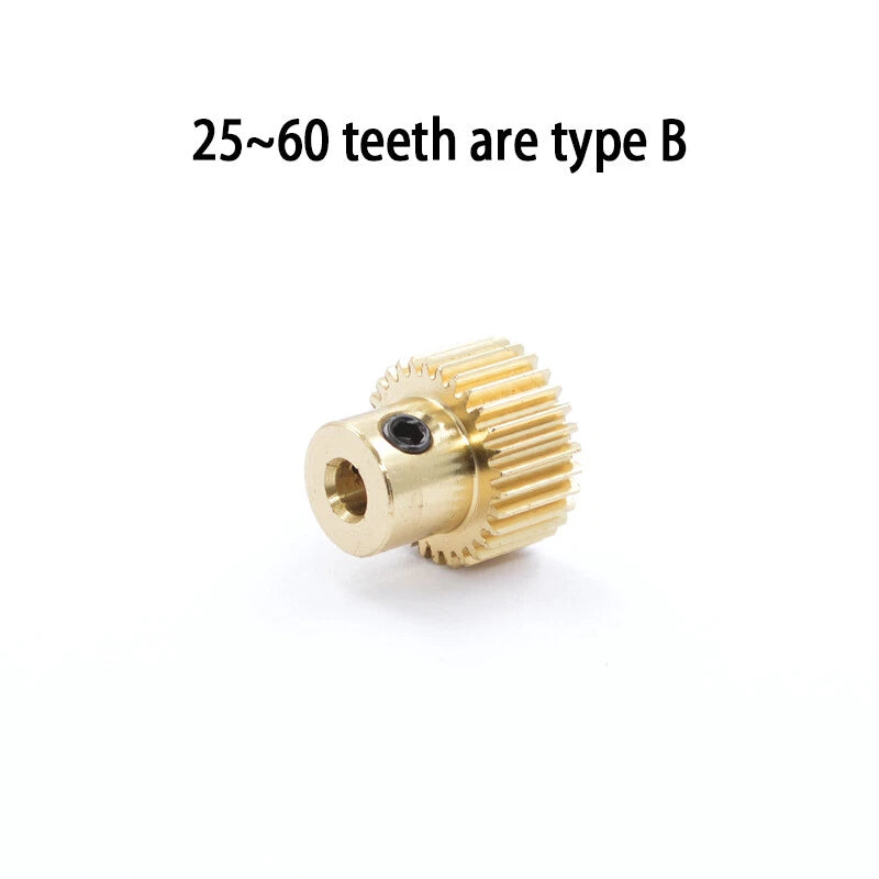 Mod 0.5 Brass Pinion Gear Spur Gears 20-60 Teeth 4-12mm Bore With Screw Hardened