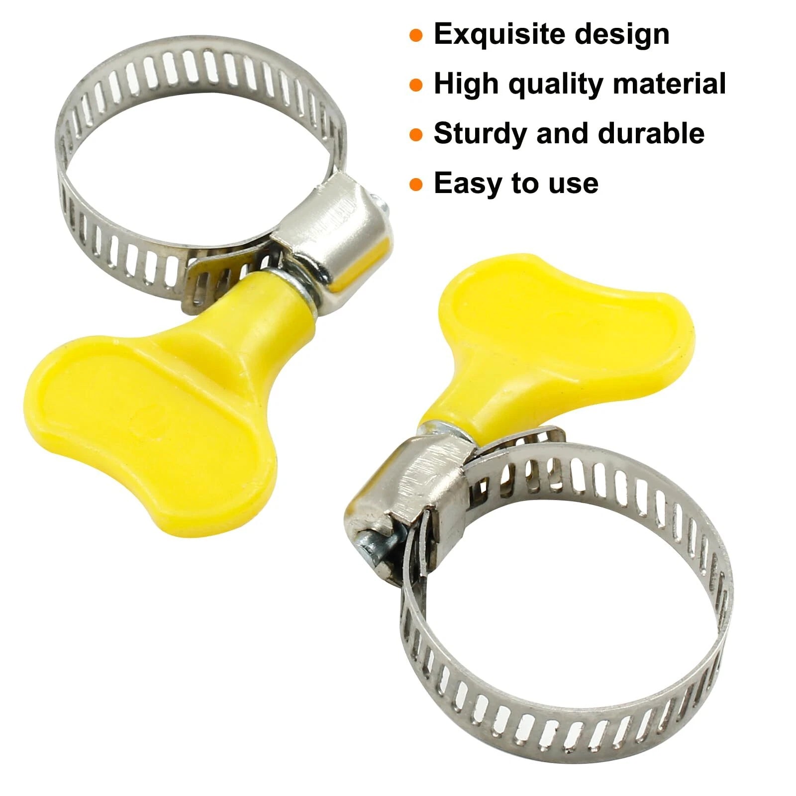 Close-up of the reinforced band and heavy-duty worm drive mechanism