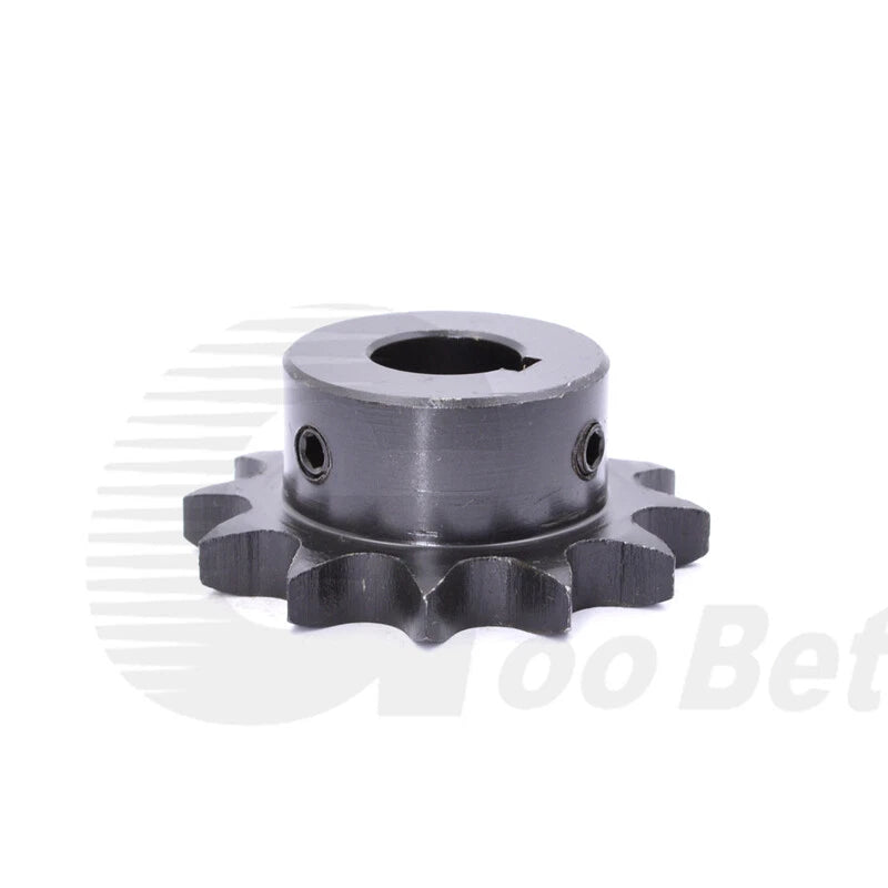 08B-1 1/2" Pitch Roller Chain Sprocket C45 Steel 10-20 Tooth 10-40mm Bore Black