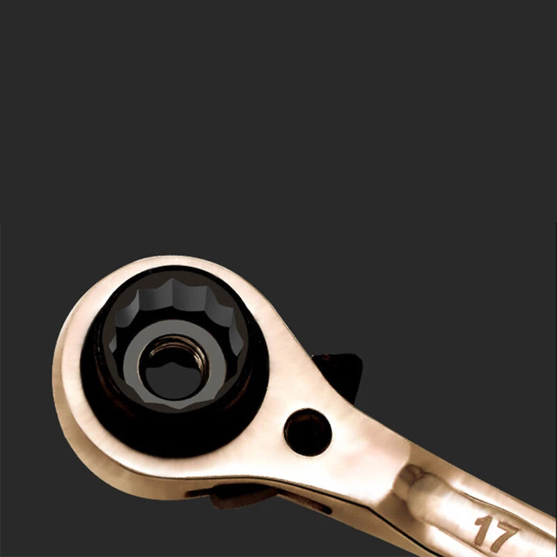 Chrome Vanadium Steel Plum Dual-Use Pointed Tail Socket Ratchet Wrenches