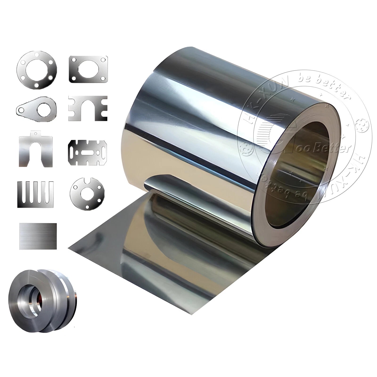 304 Stainless Steel Foil Sheet Thin Plate Band 0.01mm-1mm Metal Plate Strip Roll