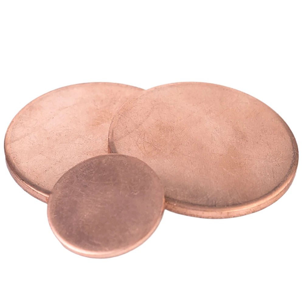 T2 Solid Pure Round Copper Sheet Flat Round Copper Disc Blank Round Metal Sheet - HomeDIYer
