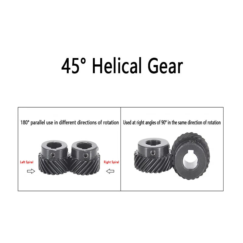1 Module Helical Gear With Step 45°Left-Right Spiral Motor Transmission Gear