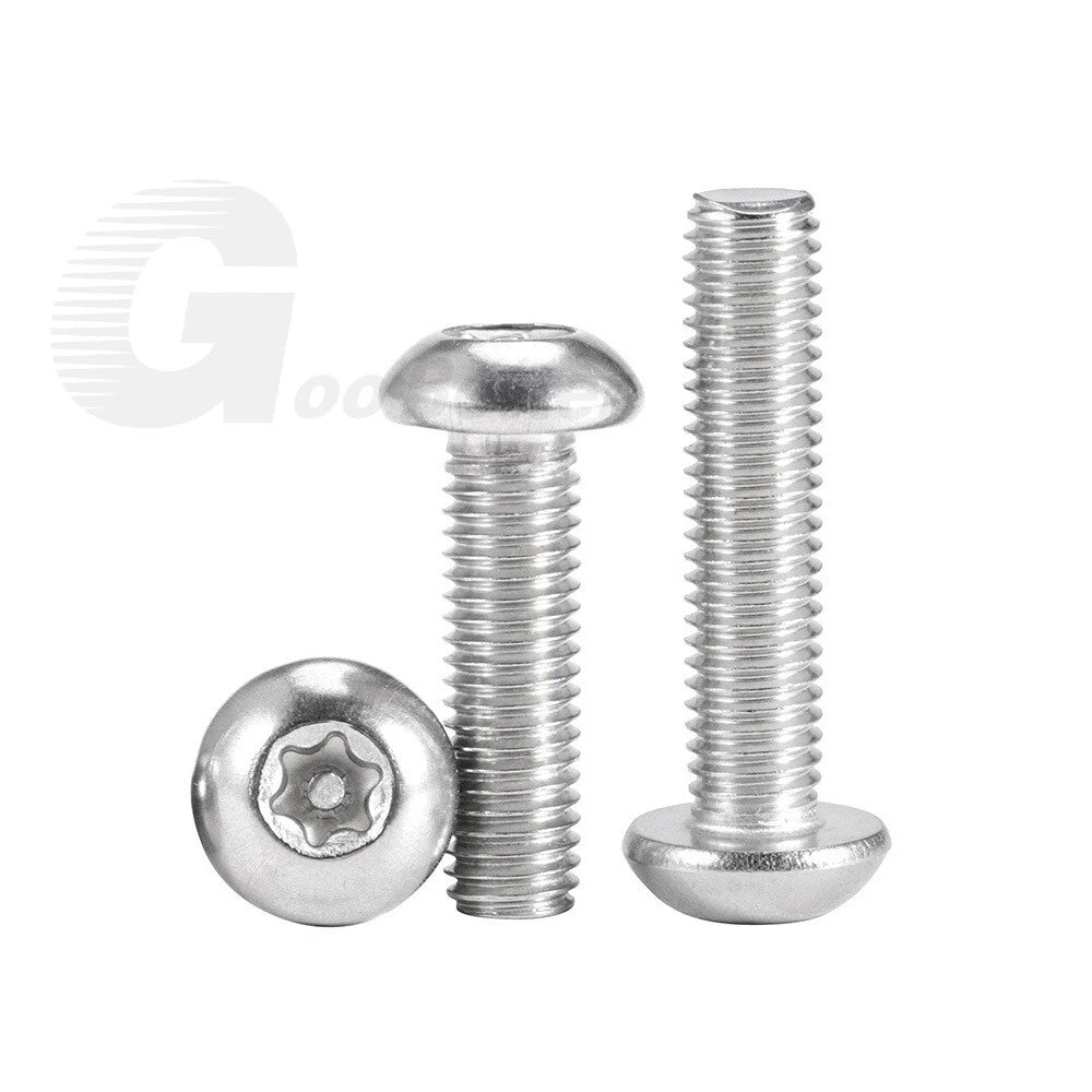M3–M12 Torx Button Head Screws – A2 Stainless Steel, Star Drive, Fully Threaded (4–110mm Lengths)