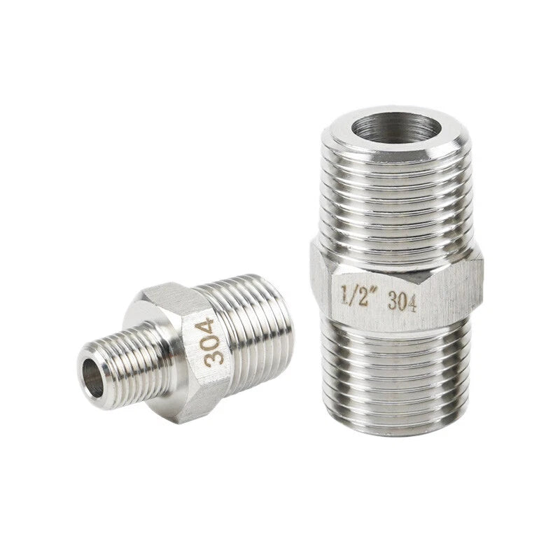 A2 Stainless Steel BSP Male to Male Hex Nipple Pipe Fittings