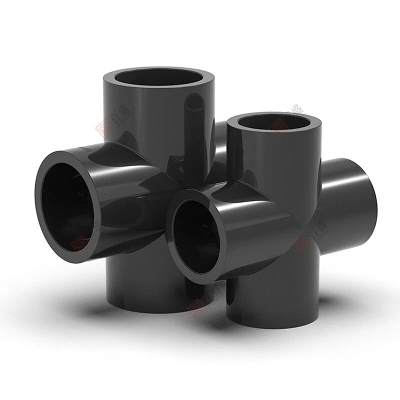PVC UPVC 4-Way Water Supply Pipe Fittings Adapter Connector Joint ID 20mm-110mm