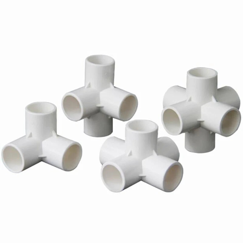 PVC Pipe Fittings Various Type Straight, Tee, Elbow Water Supply White Blue Grey