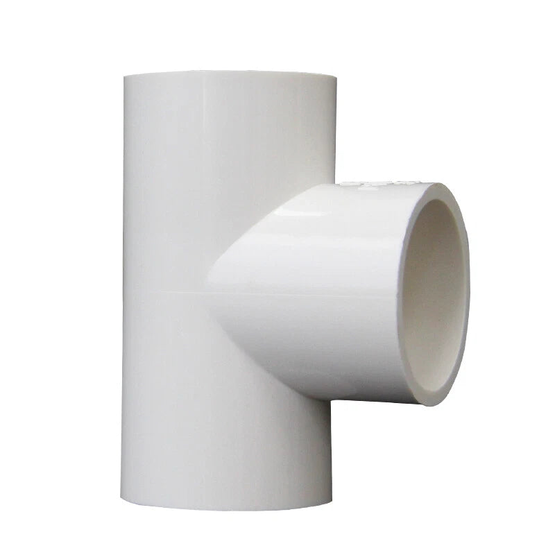 PVC 16mm-125mm Equal Tee Connector Socket Coupling Pressure Pipe Fittings White