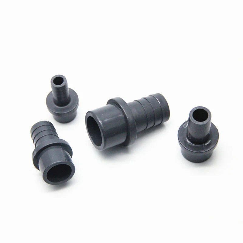 Pagoda 20mm 25mm PVC Pipe Connector Fittings Adapter To Hose OD 5mm~20mm Grey