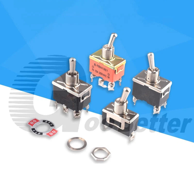 Heavy Duty Toggle Switch On-Off / On-Off-On — SPST/SPDT 2/3 Position, 2/4/6 Pin, 5A 250VAC