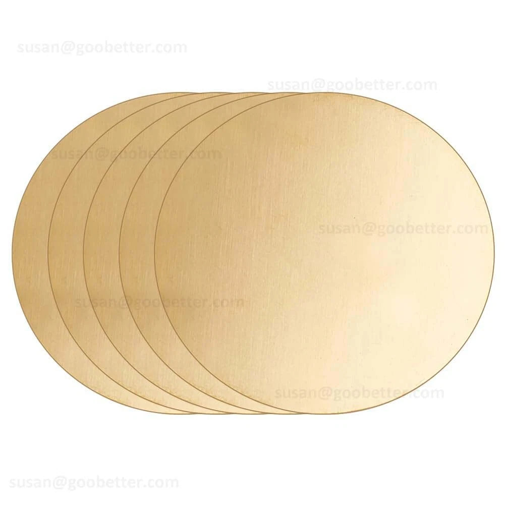 H62 Solids Brass Discs Blanks Metal Round Sheets OD 10mm-300mm Thick 0.3mm-4mm