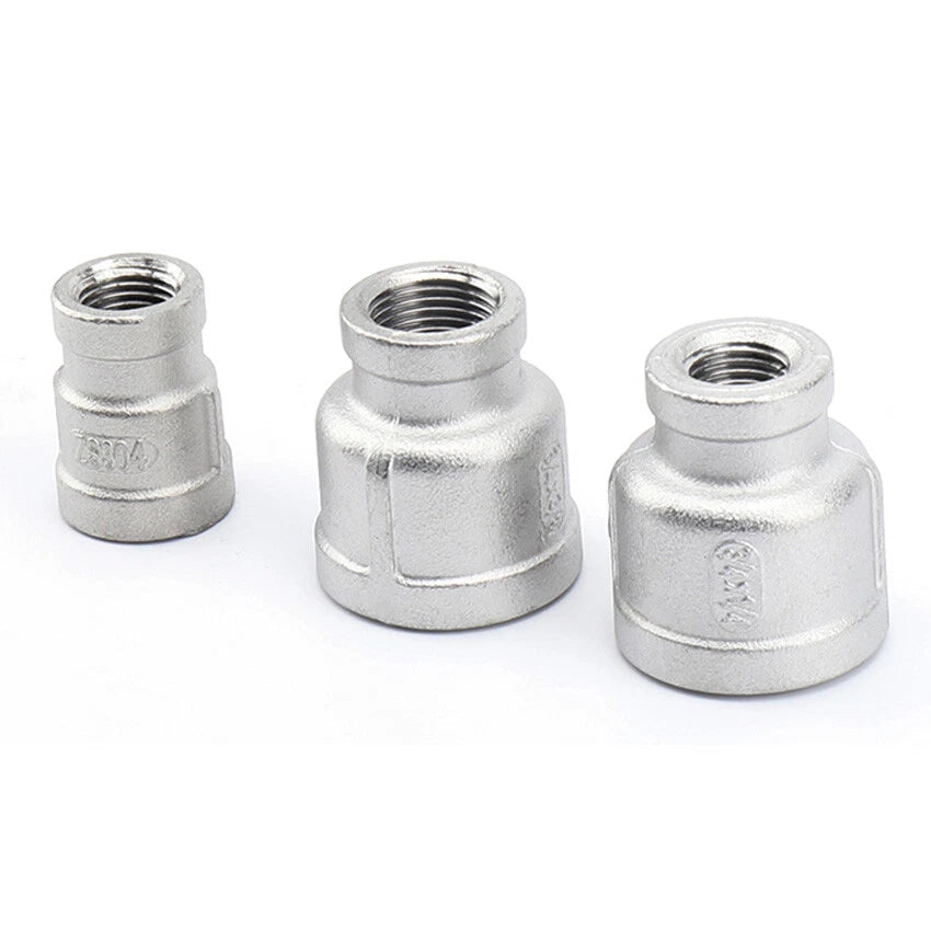 BSP Female Pipe Fittings Reducer Adapter, 304 Stainless Steel, 3/8" to 2"