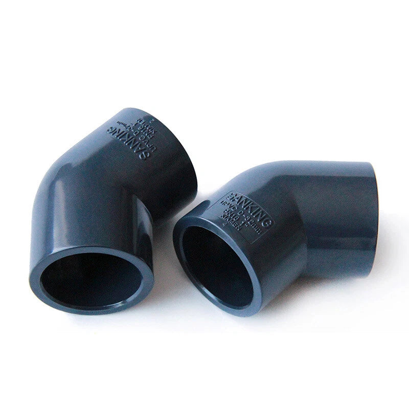 UPVC PVC Pipe Fittings Tee Straight Cap Elbow Plumbing Couping ID 20-110mm Grey