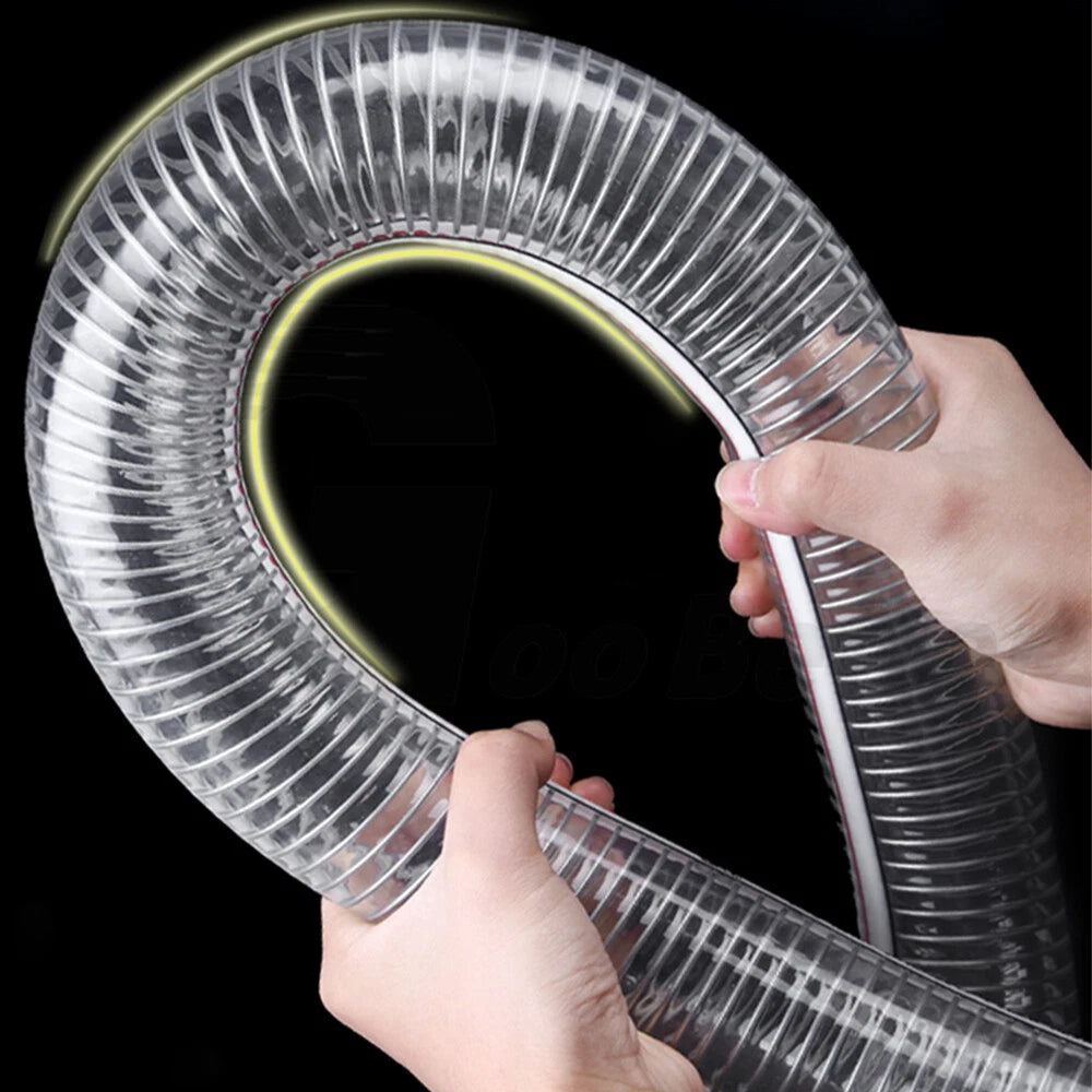 Food Grade Clear PVC Braided Hose Pipe — Wire Reinforced, Heavy Duty Air Water Fuel