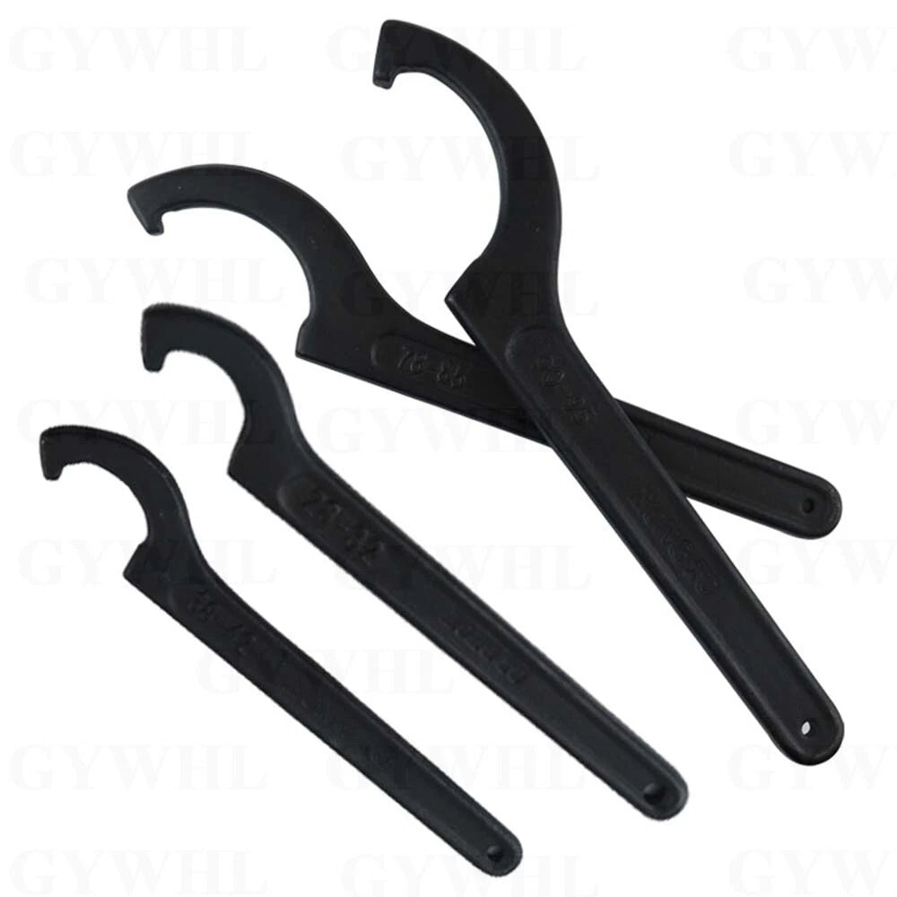 Carbon Steel Crescent Hook Head Round Nut Spanner C Shape Wrench Tool Hand Tool