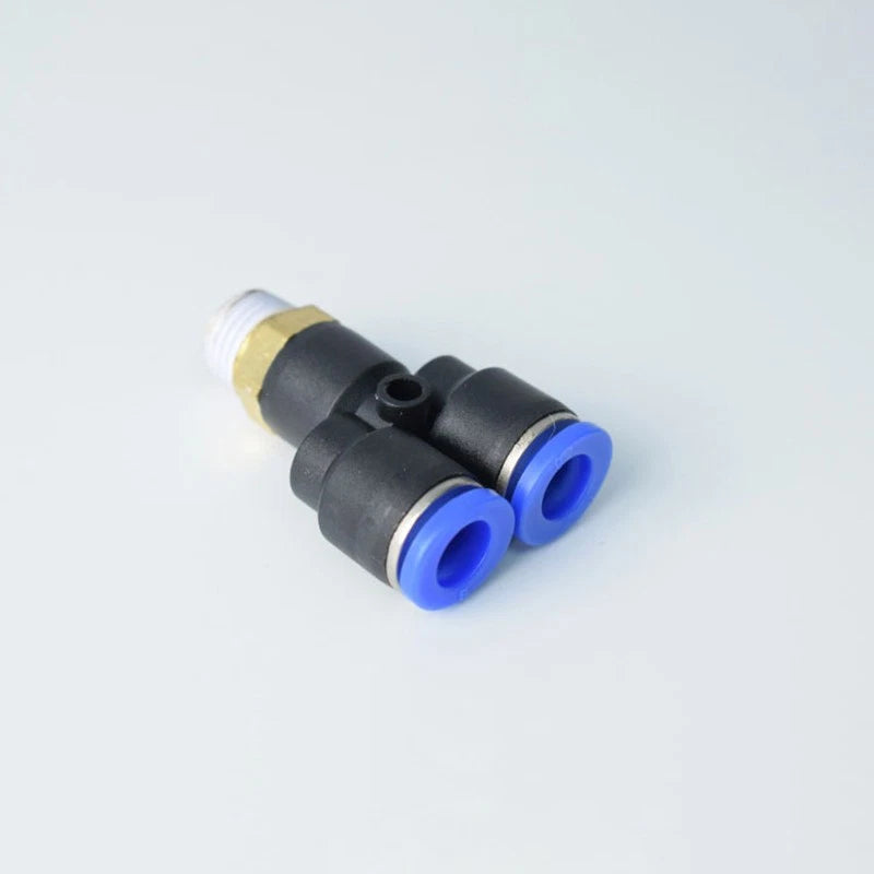 Male Stud Push-In Y Piece Pneumatic Fittings — Thread Hose Tube Connector