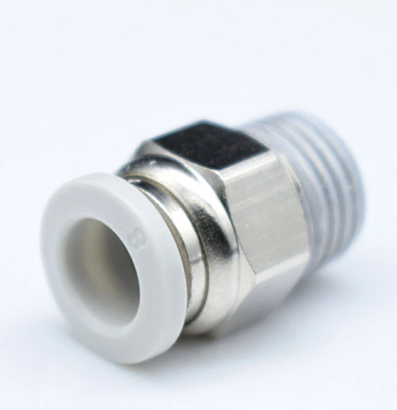 Straight Male Stud Push-to-Connect Pneumatic Fitting for Air & Water Hose