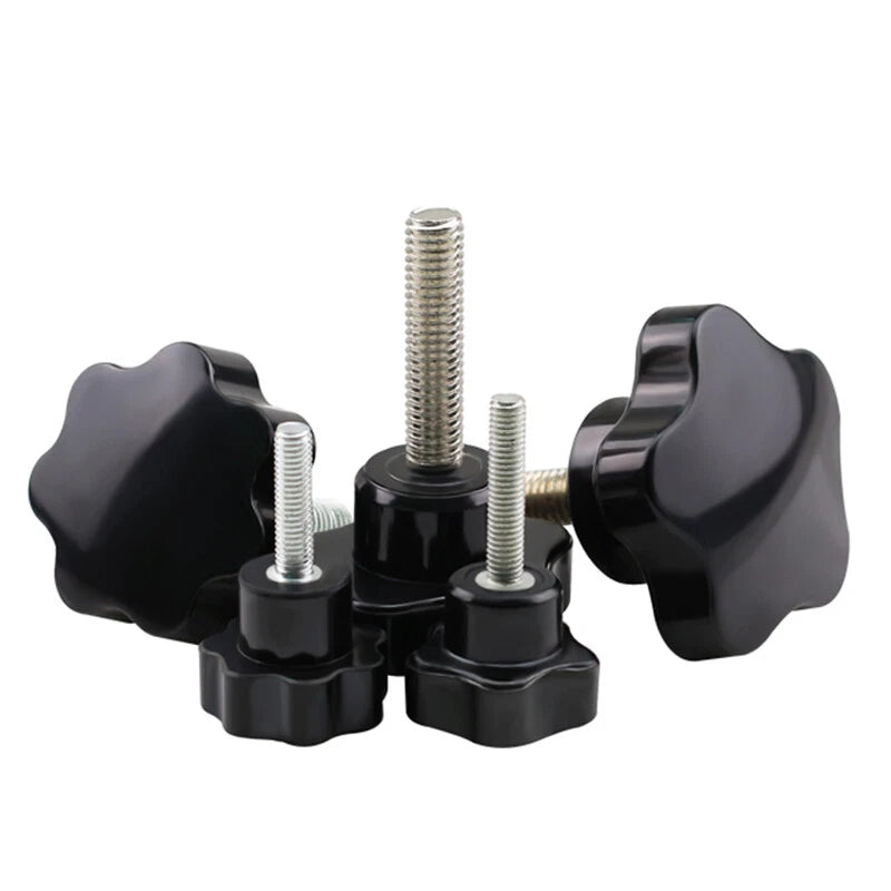 M5/6/8/10 Pentagram Star Thumb Screws Hand Grip Knob Bolts Carbon Steel/Bakelite