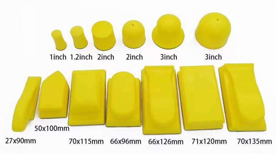 Mouse‑Shaped Hand Sanding Block — Ergonomic Foam Grip with Hook & Loop Base for Standard Sanding Discs