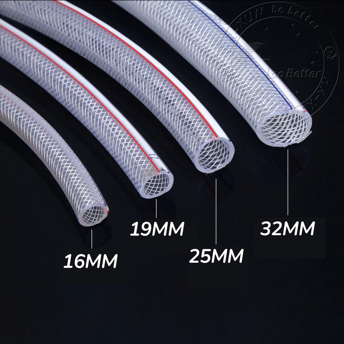 PVC Flexible Braided Tubing — Fish Pond, Hydroponics & Garden Water Hose