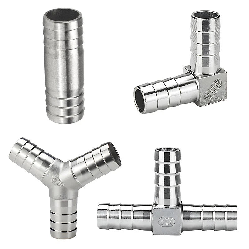 Stainless Steel BSP Hose Tail Connector Fitting — Y / L / T / Inline Type