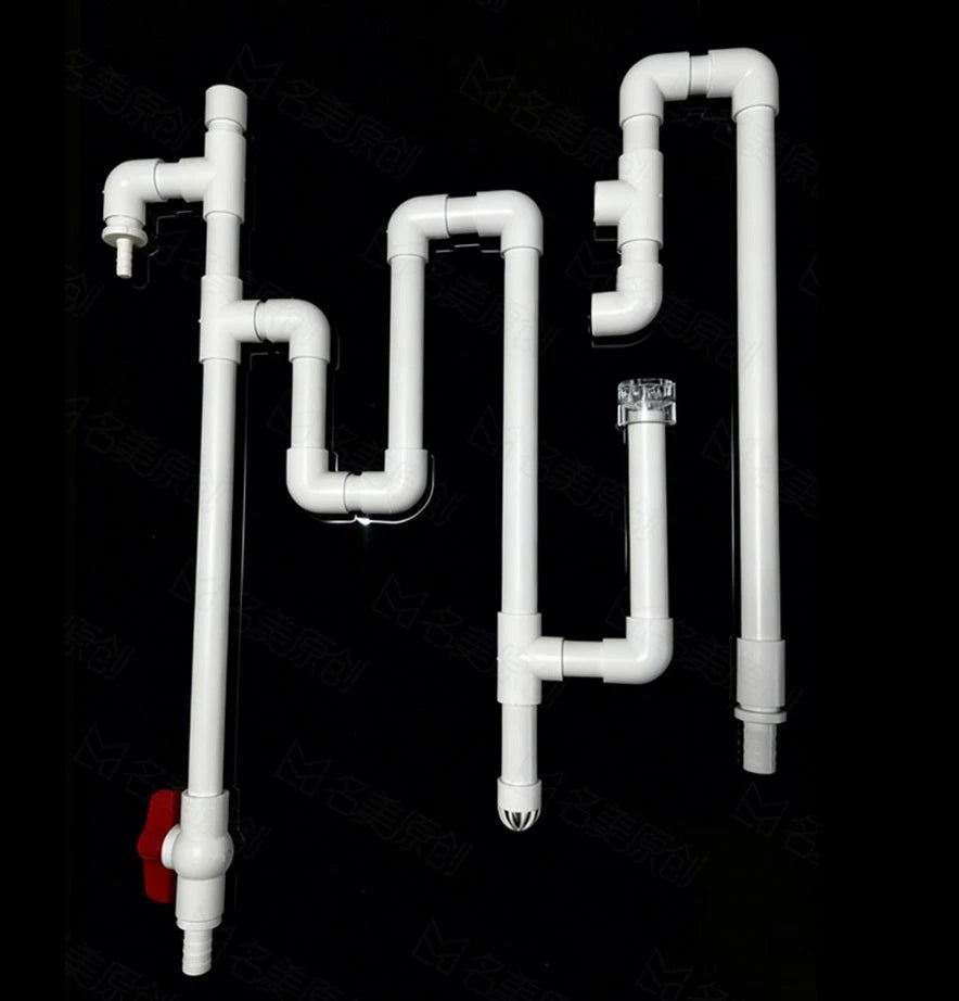 PVC Pipe Fittings White Connector Metric For Aquarium Fish Tank Various Parts