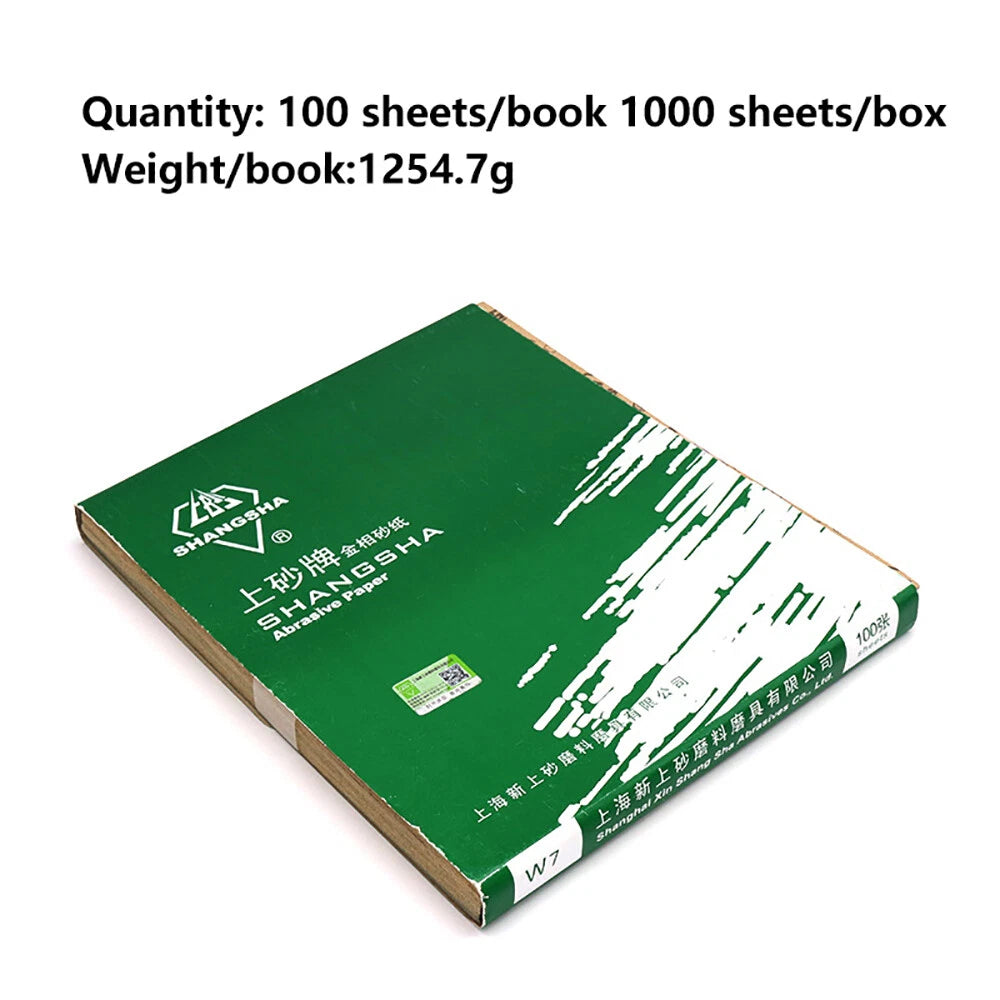 A4 Dry Sandpaper P280–P1200 | 230x280mm Aluminum Oxide Sheets for Wood Metal Paint