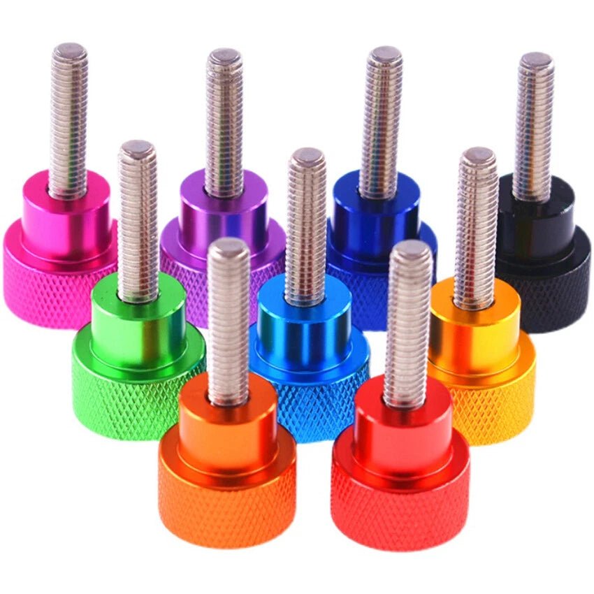 M3 Knurled Thumb Screws with Collar – Stainless Steel, 4–20mm, 10 Colors - HomeDIYer