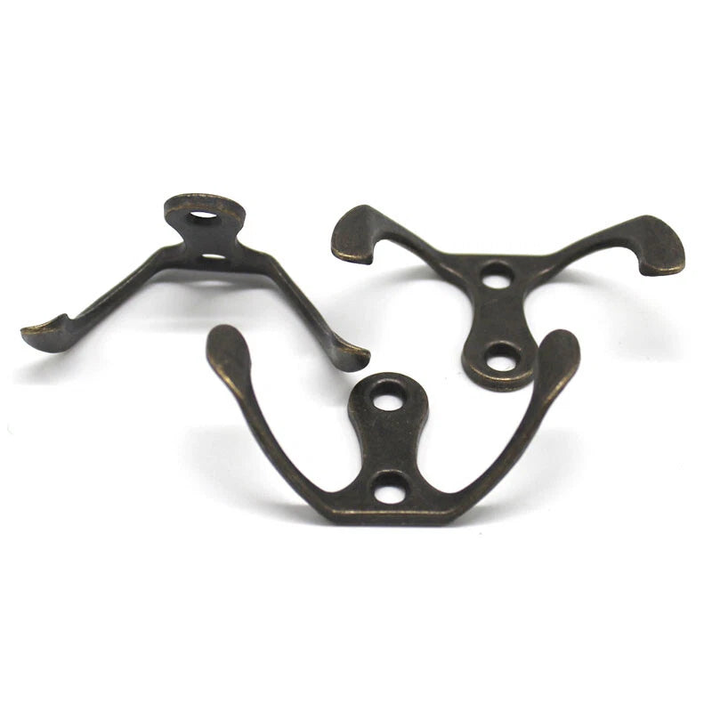 Coat Hooks Black Cast Iron Hat Coat Hook Double Robe Hook 51*27*20mm Wall Hooks