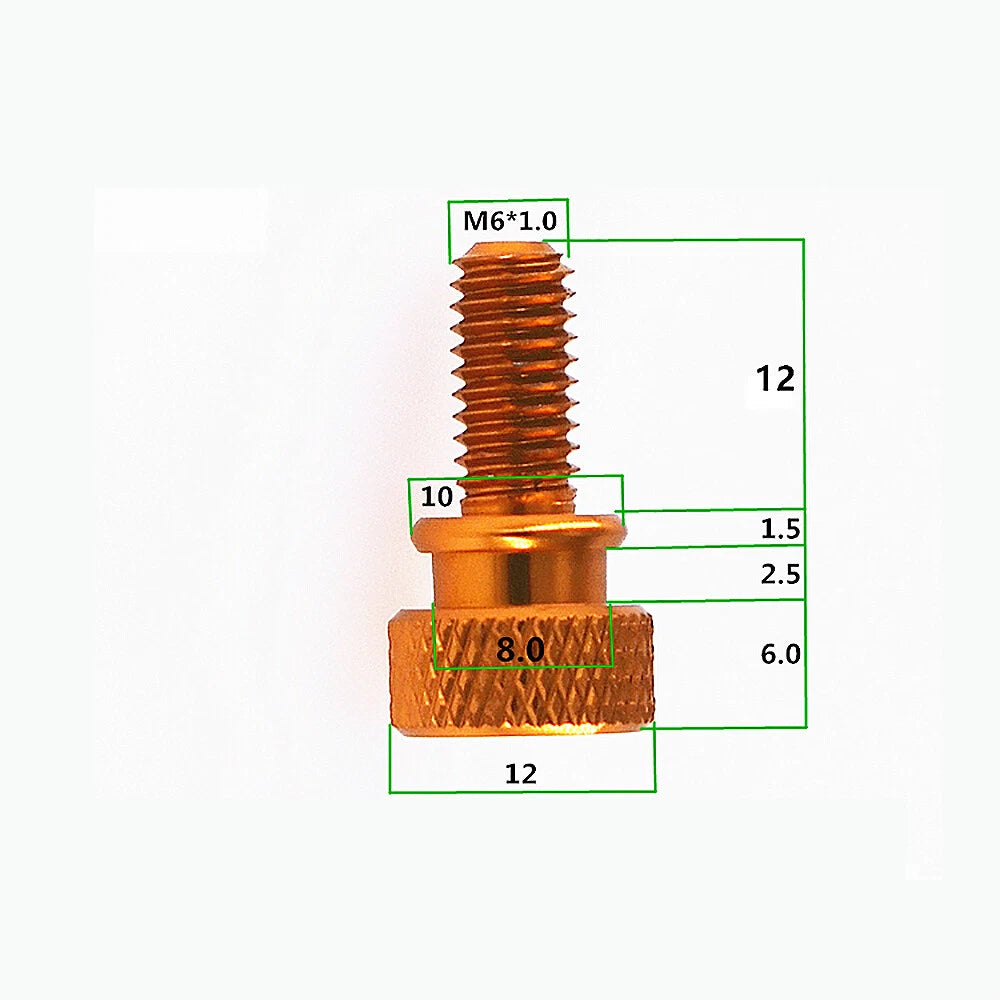 M6 x12mm Grip Knob Bolt Knurled Thumb Screw Flat Thumb Screws Hand Tighten Screw