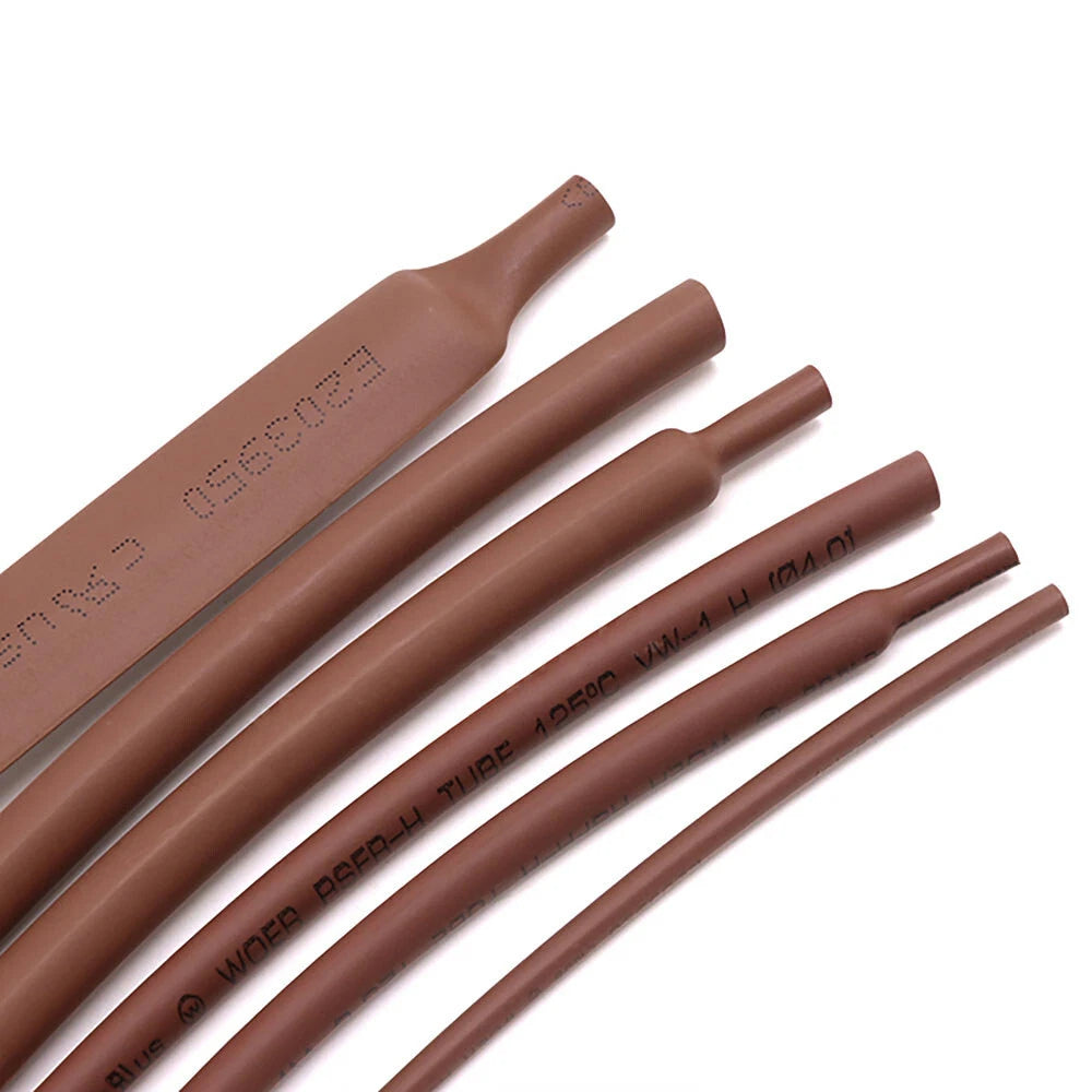 Brown Heat Shrink Tubing 2:1 — φ1mm to φ50mm, Electrical Wire Sleeving