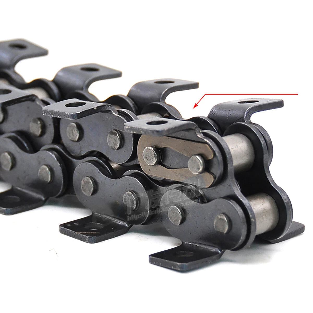 08B-1 Simplex Roller Chain With Double Bent Ears 12.7mm European Standard 1.524M