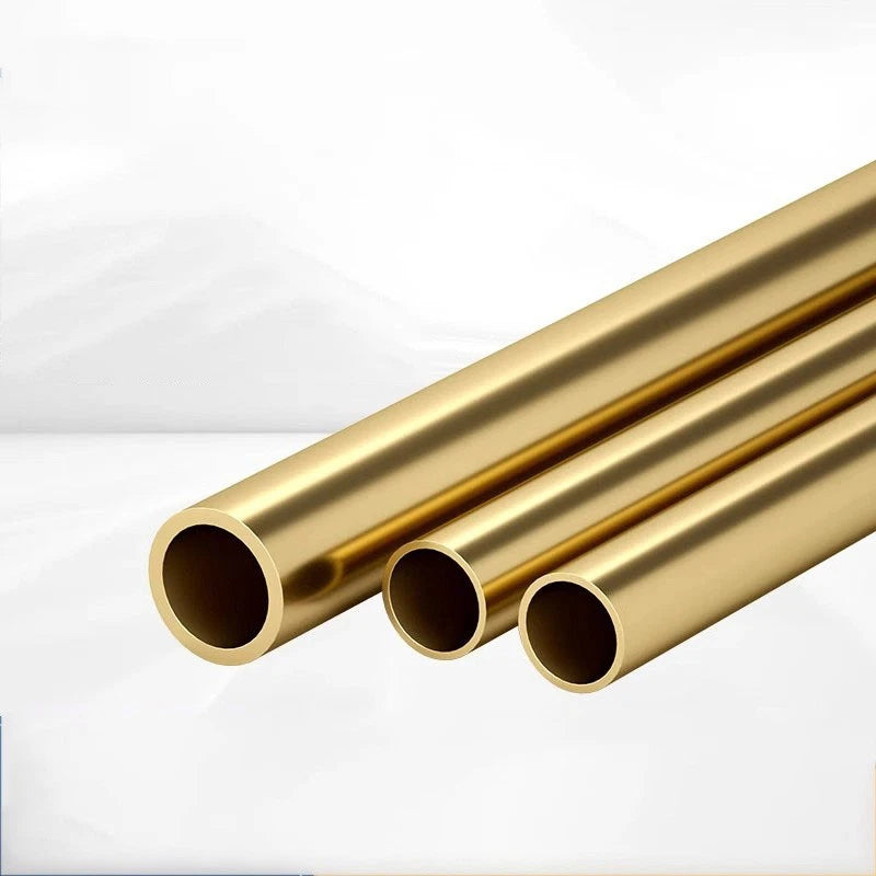 Brass Round Tube Pipe — OD 6–40mm, Wall 0.2–2mm, Length 300mm
