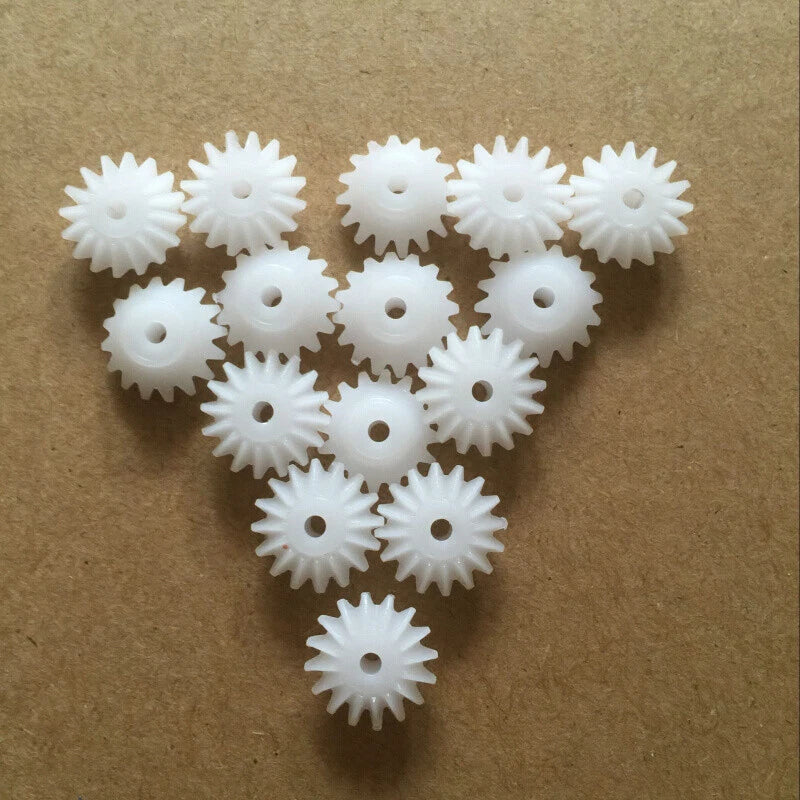 0.5 Module Plastics Bevel Gear Small Gears White 16 Teeth for Toys DIY