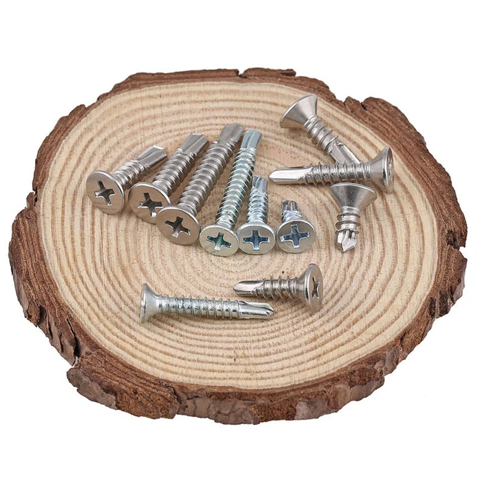 Phillips Countersunk Self Drilling Screws – M4.2 M4.8, 410 Stainless & Blue Zinc Plated Steel
