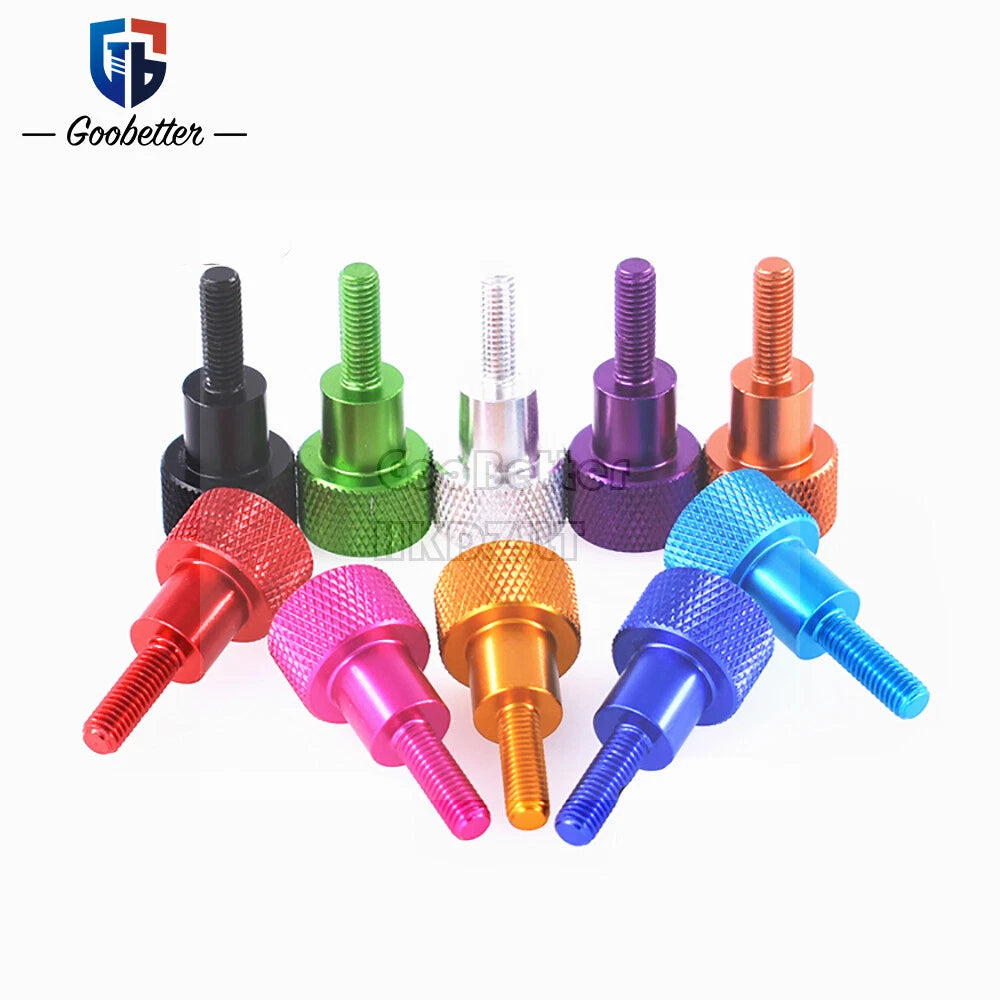 M5 x 15 mm Aluminum Knurled Thumb Screws Hand Grip Knob Bolts Pitch 0.8 mm