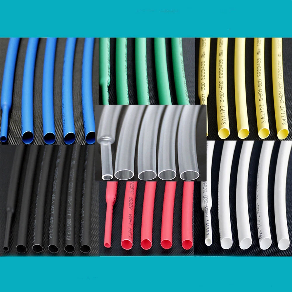 3.5mm Heat Shrink Tubing 2:1 Ratio — Electrical Wire Sleeving, 7 Colors, 1m–100m