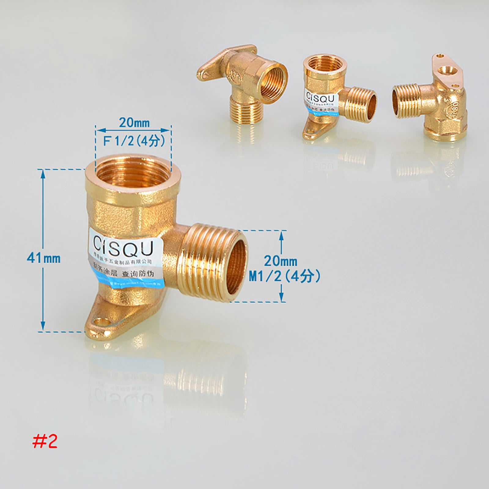 1/2" BSP Brass Wall Elbow Pipe Fitting | Female-Female & Female-Male Thread